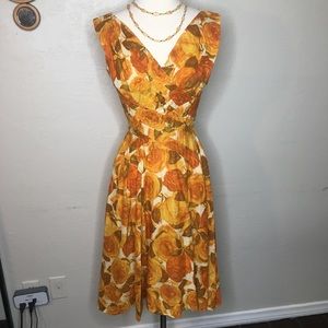 Stunning Autumnal Alix of Miami 50s/60s dress